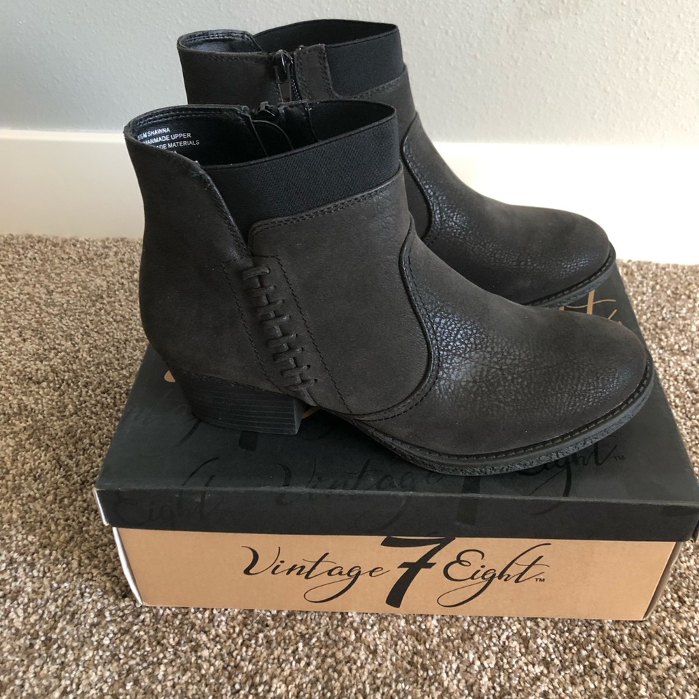 Brand new, black, size 8 1/2 ankle boots.